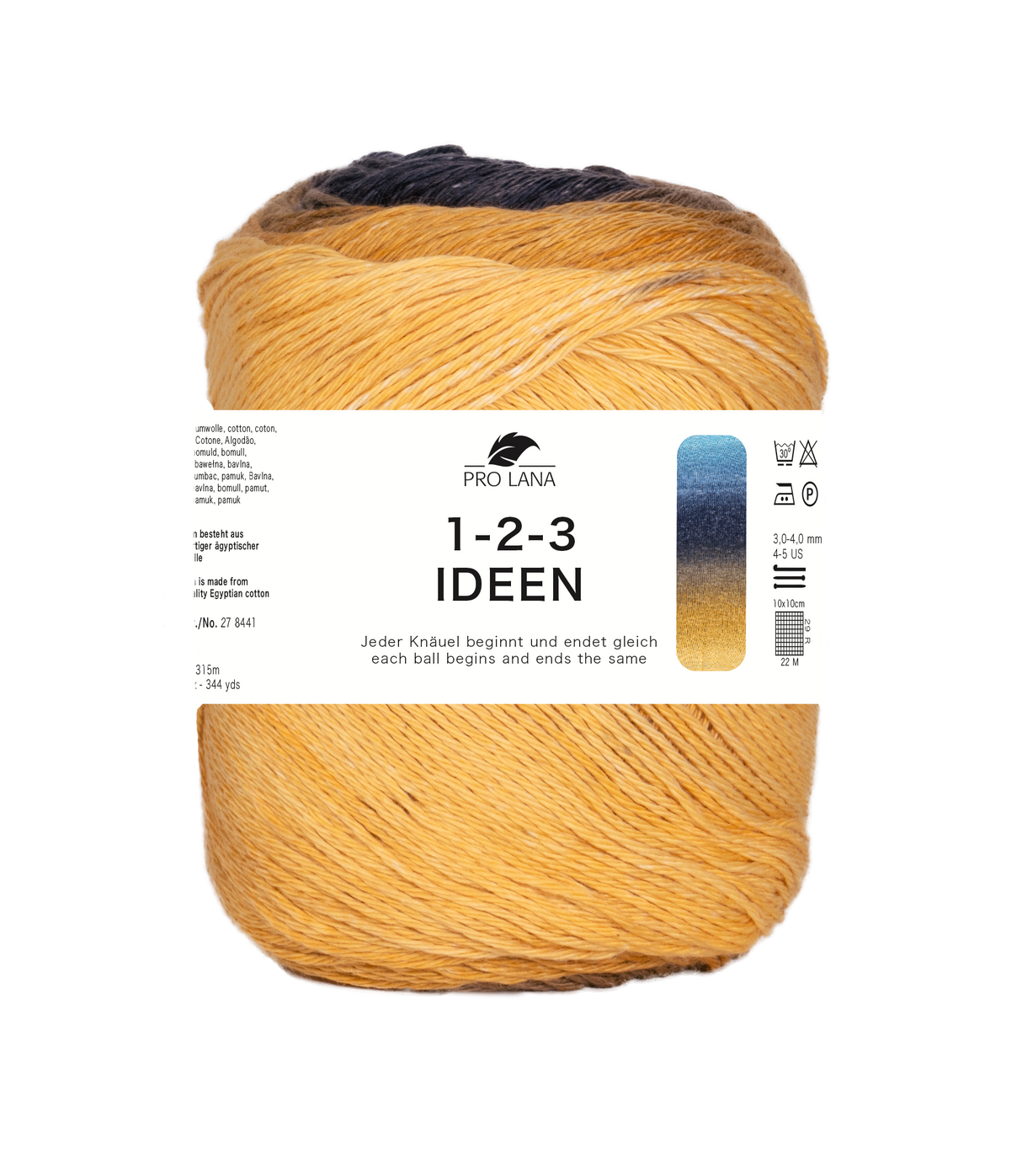Pro Lana 1-2-3 Ideen 278441.0022 GELB/BLAU 100 gr