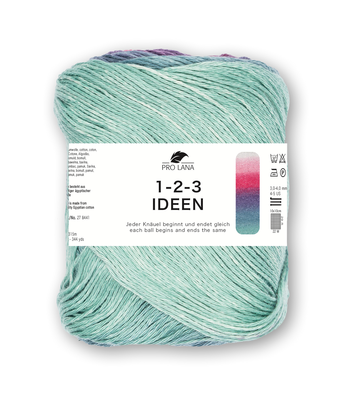 Pro Lana 1-2-3 Ideen 278441.0033 PINK/MINT 100 gr