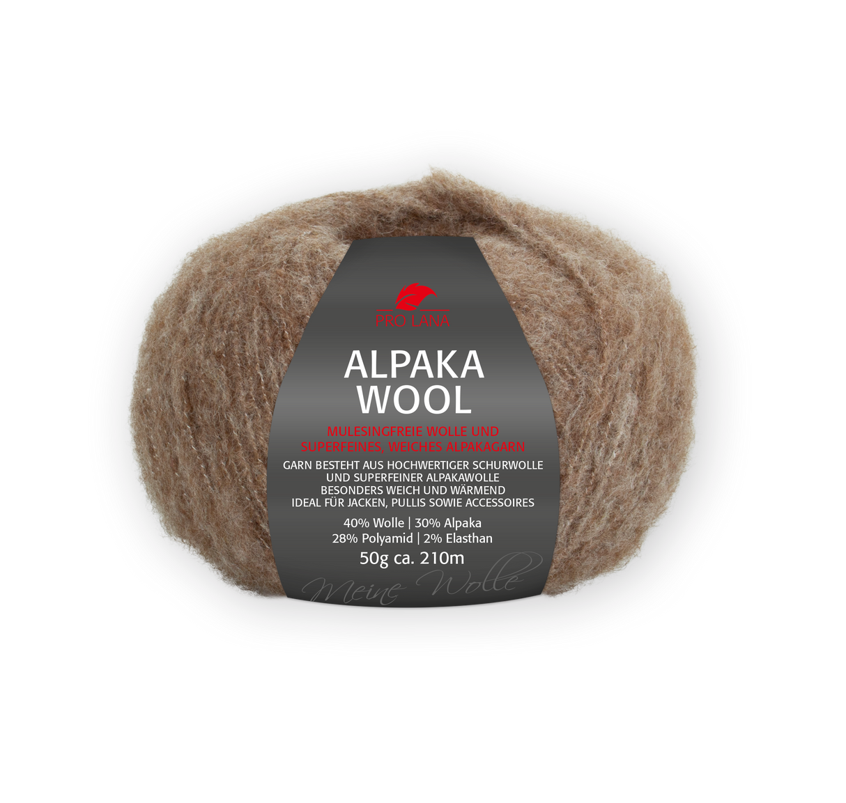 Pro Lana Alpaka Wool 278568.0018 BRAUN MELIERT 50 gr