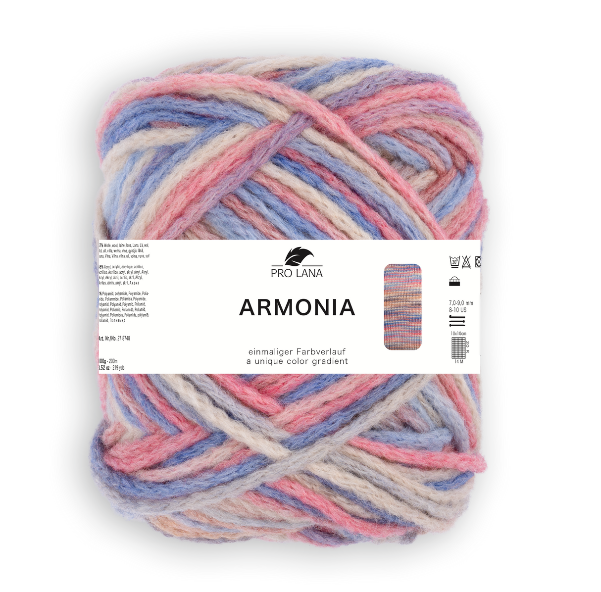 Pro Lana Armonia 278748.0080 BLAU/BRAUN/ROT/BEIGE 100 gr