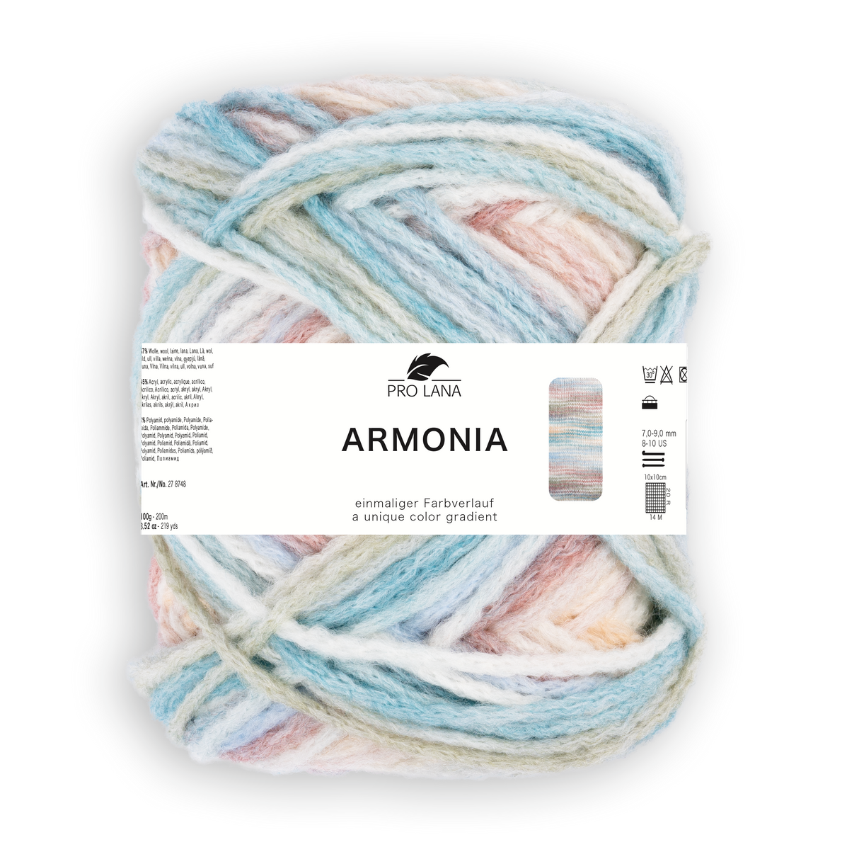 Pro Lana Armonia 278748.0082 NATUR/BLAU/GRUEN/ROT 100 gr