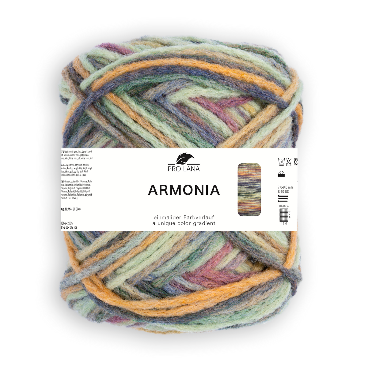 Pro Lana Armonia 278748.0084 GRUEN/GELB/LILA 100 gr