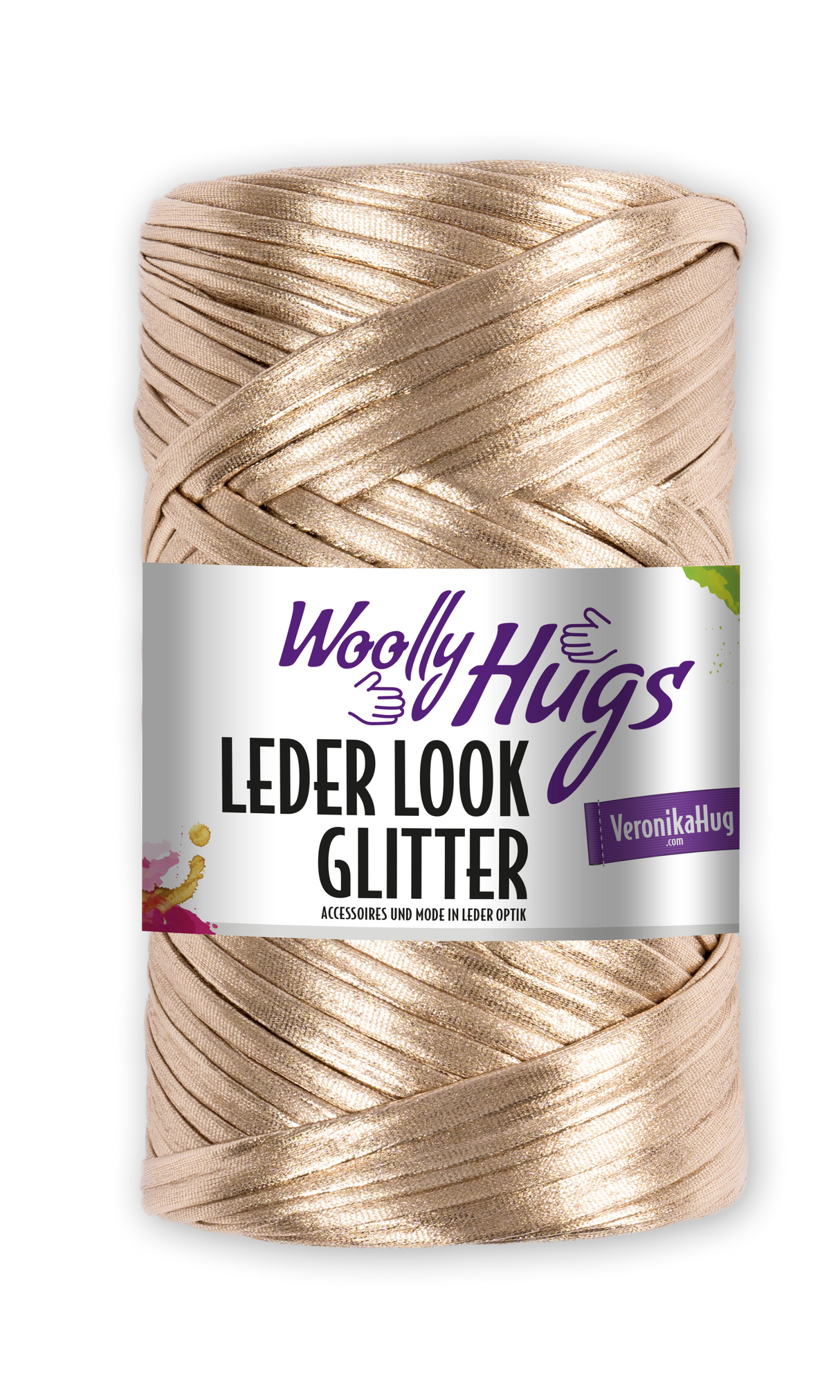 Woolly Hugs Leder Look Glitter 0008