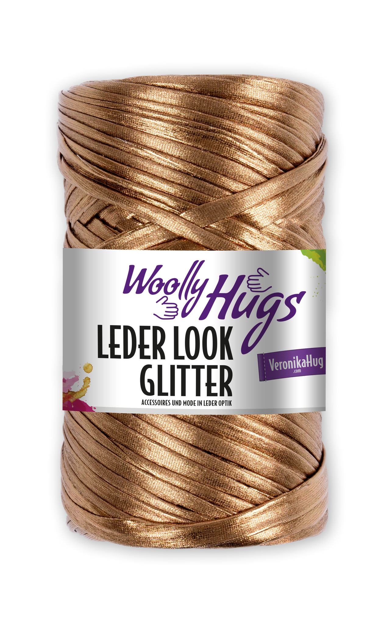 Woolly Hugs Leder Look Glitter 0029