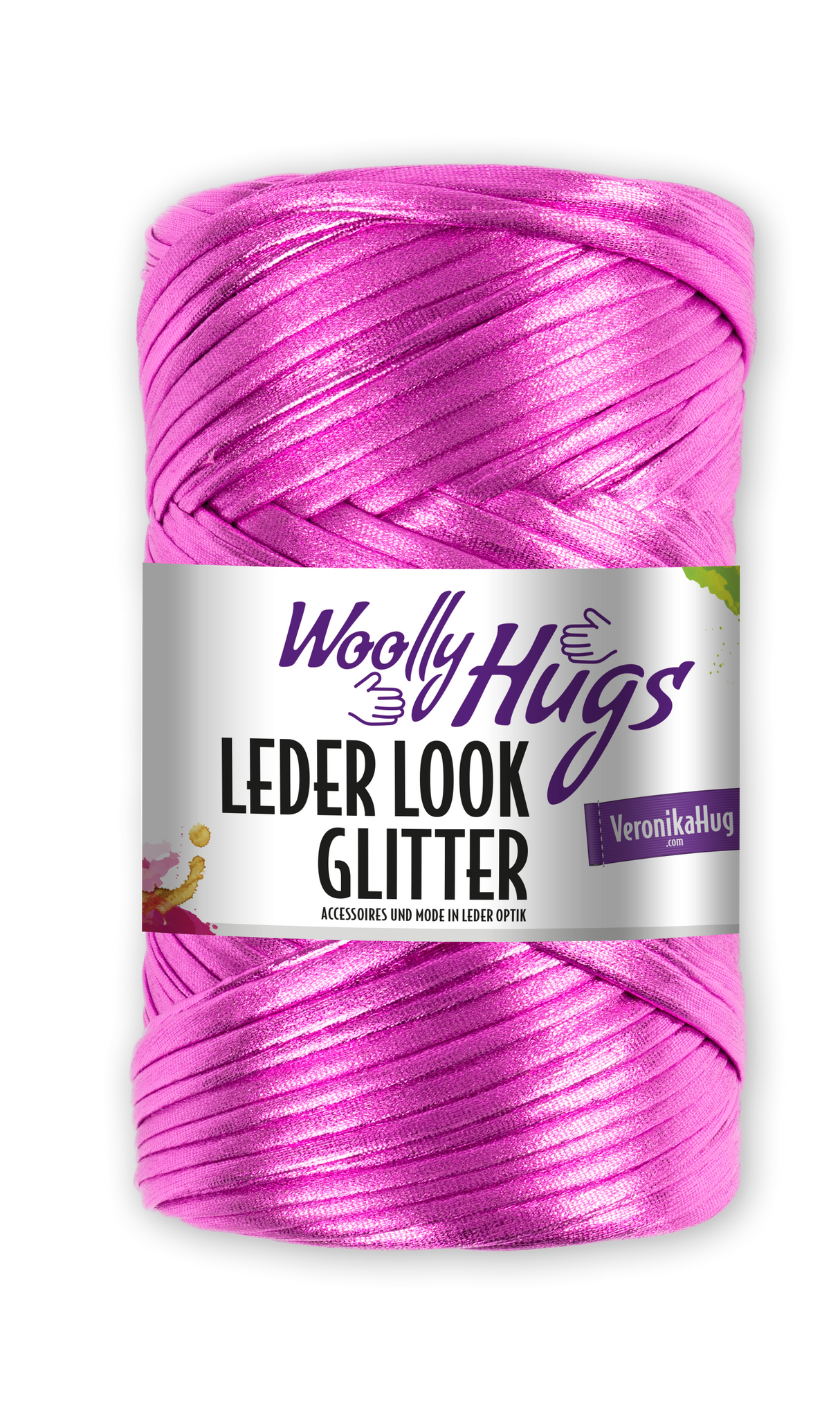 Woolly Hugs Leder Look Glitter 0034