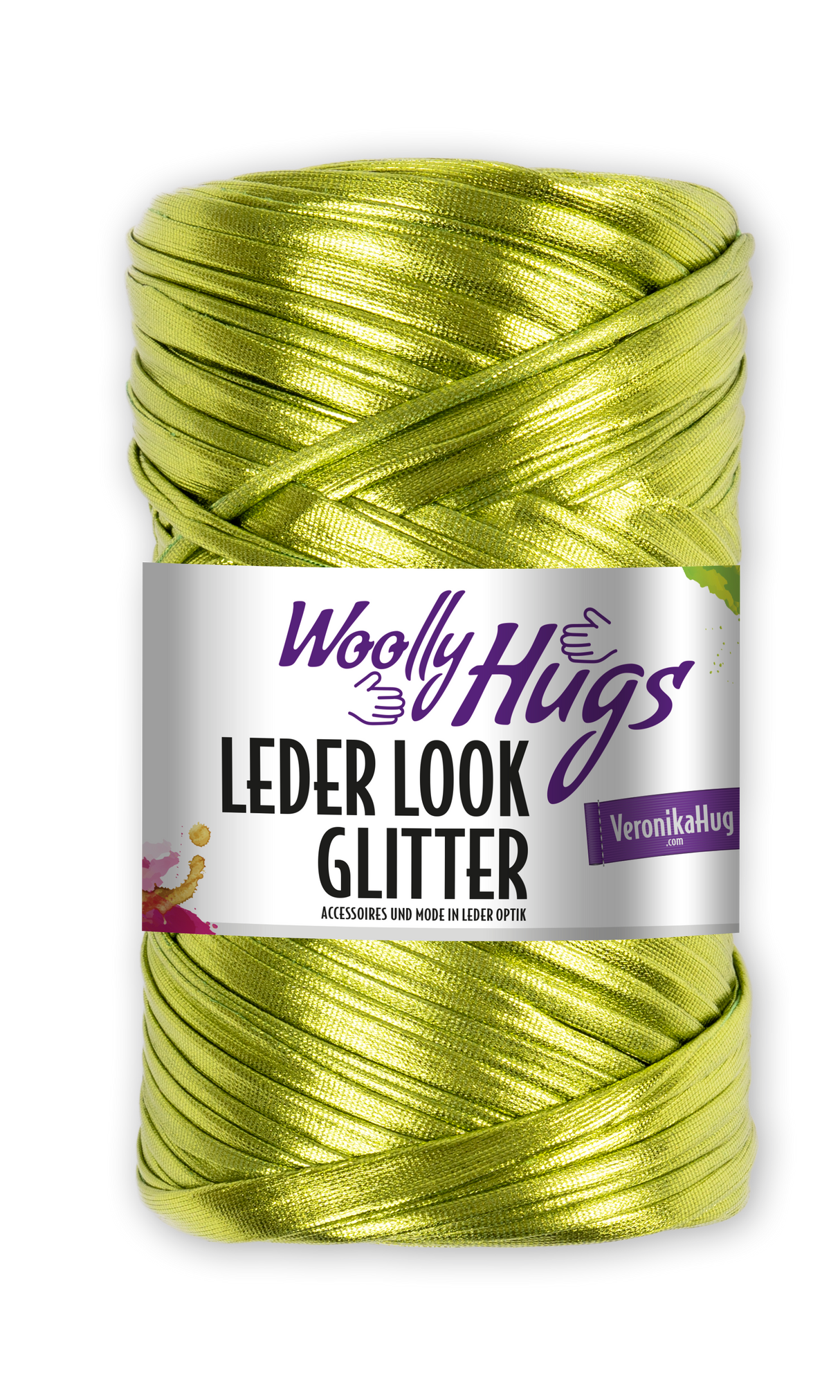 Woolly Hugs Leder Look Glitter 0074