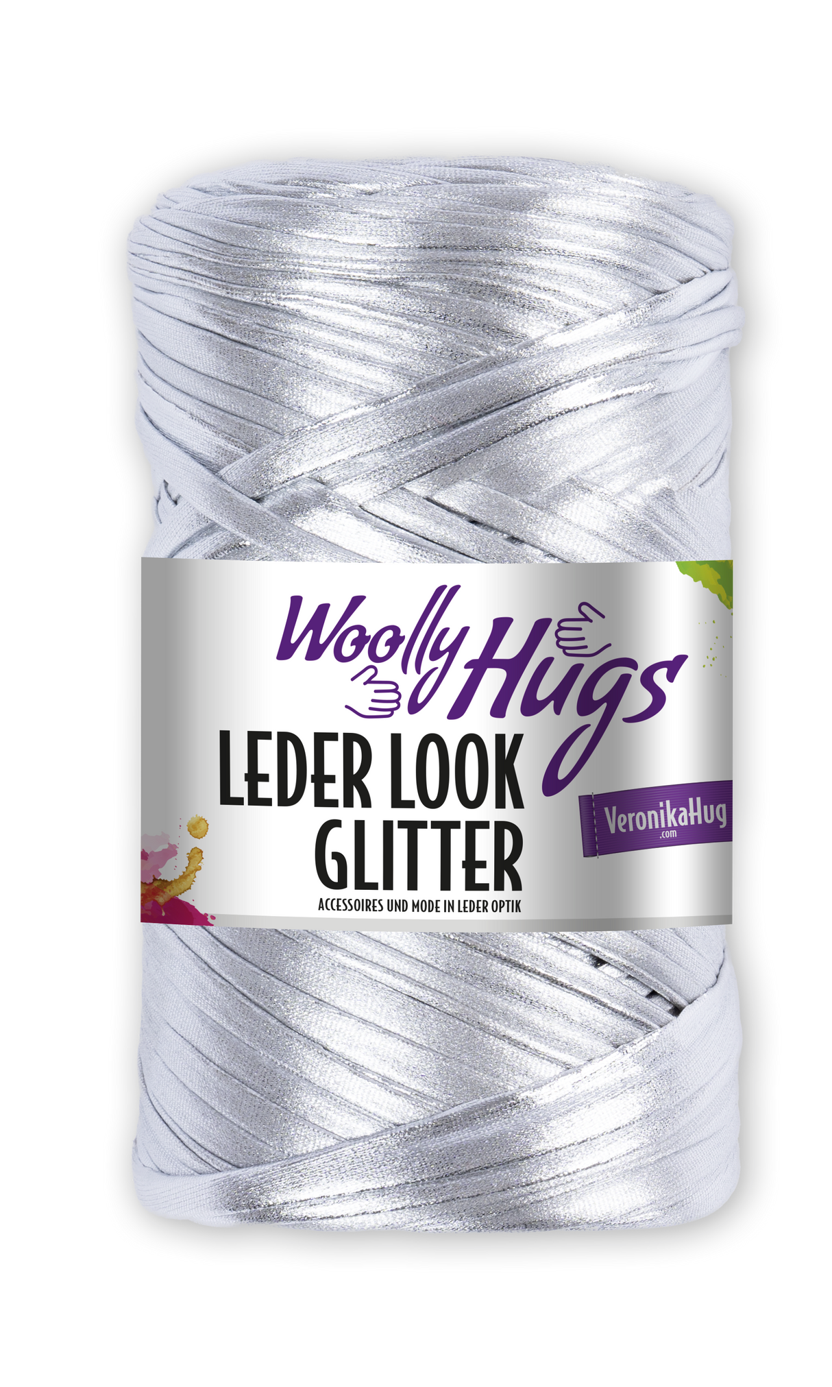 Woolly Hugs Leder Look Glitter 0091