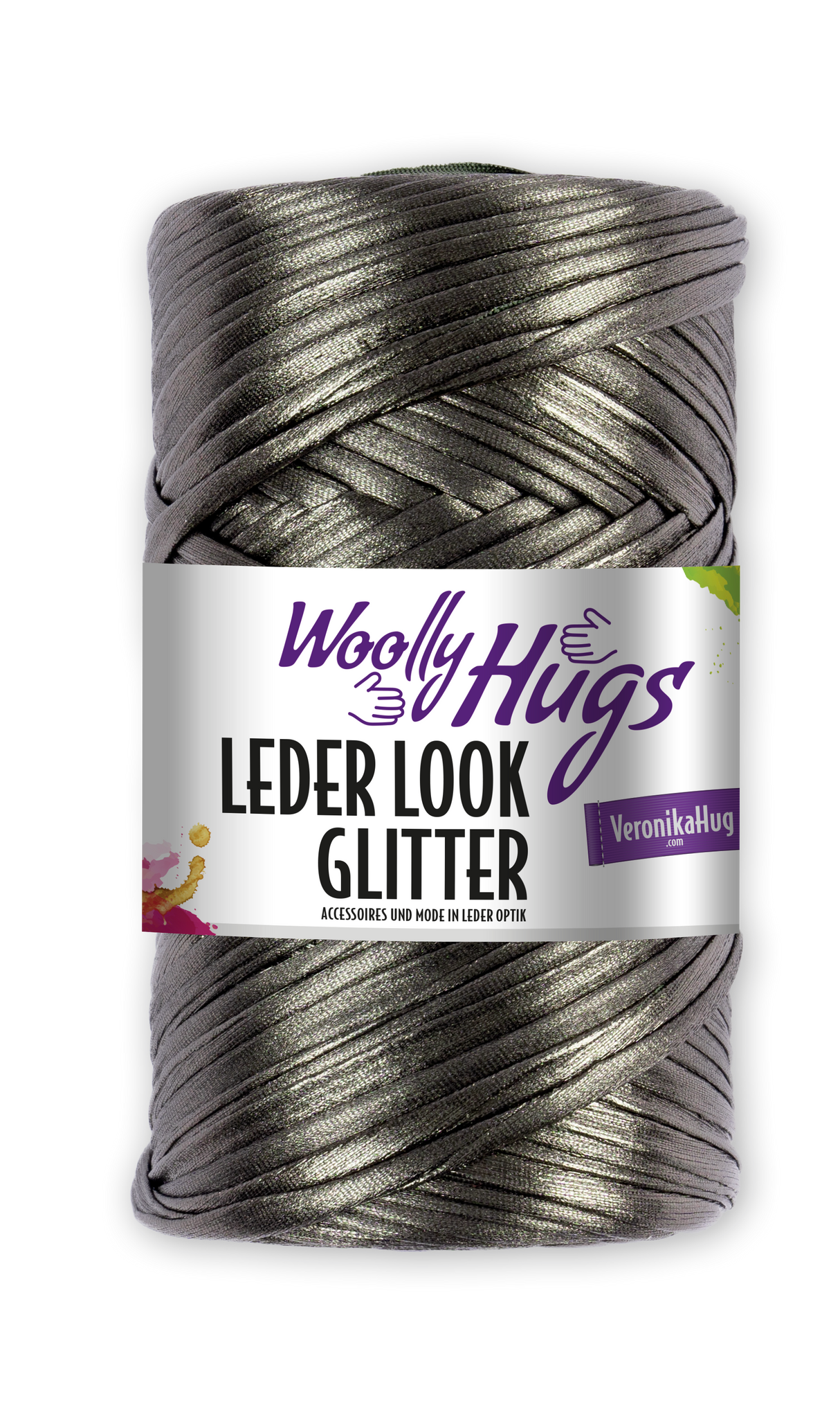 Woolly Hugs Leder Look Glitter 0096