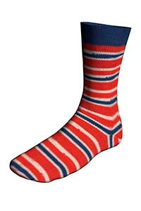 Lang Twinn Soxx 4-Fach 909.0600 NORWWEGEN/ROT/BLAU/WEISS 100 gr.