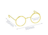 Puppen Brille gold