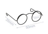 Puppen Brille schwarz