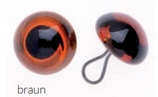 Glorex Glas-Augen mit Oese braun