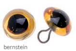 Glorex Glas-Augen mit Oese bernstein