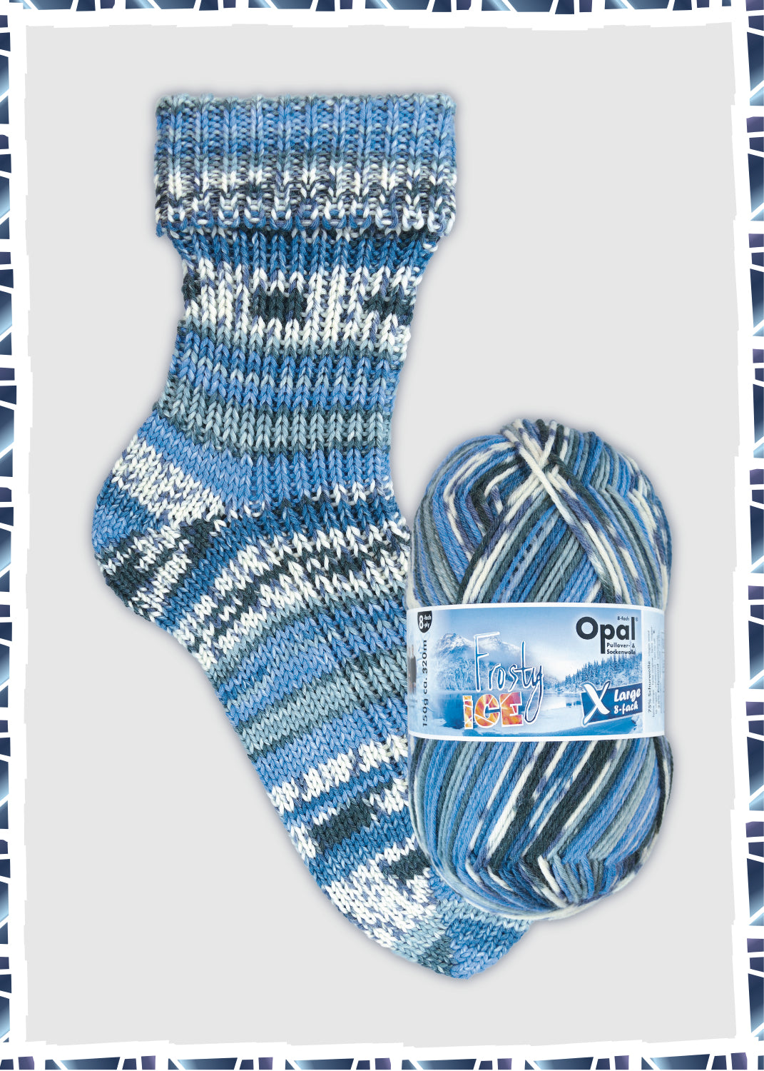 OPAL X-Large  Frosty Ice 8-fach 11352