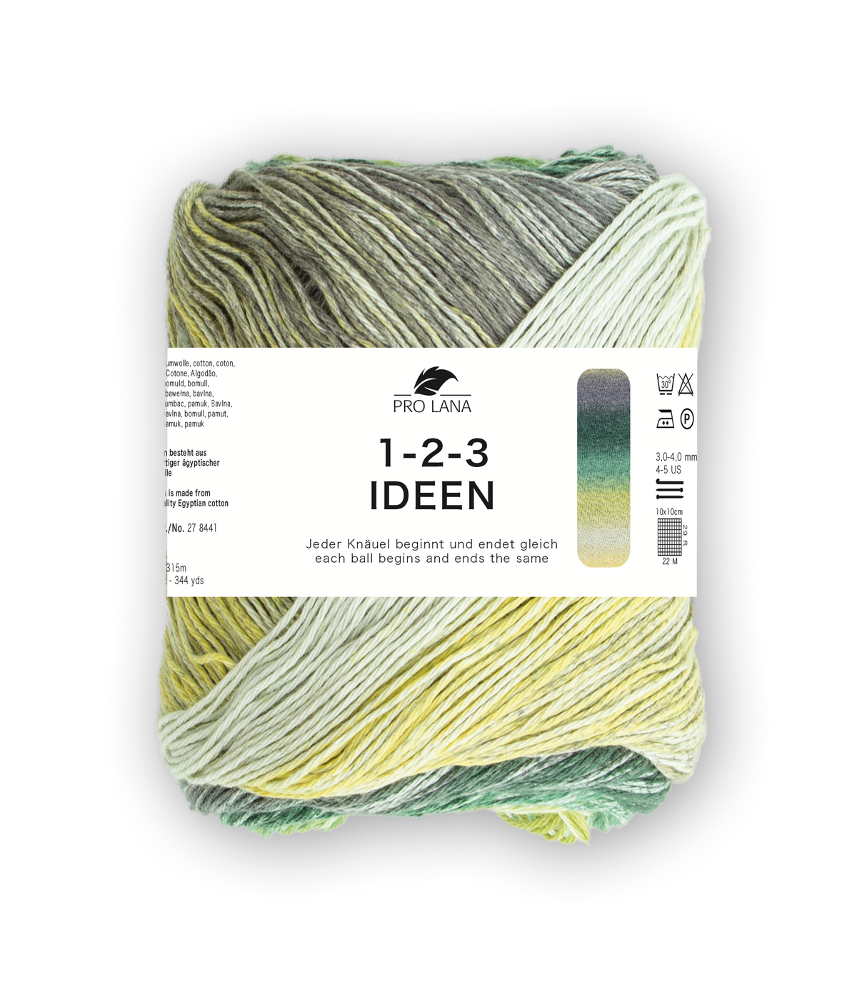 Pro Lana 1-2-3 Ideen 278441.0008 GRUEN/GELB 100 gr