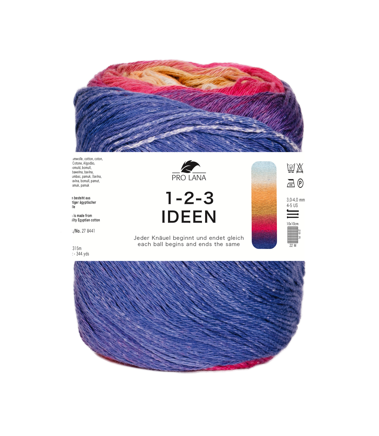 Pro Lana 1-2-3 Ideen 278441.0020 LILA/PINK 100 gr