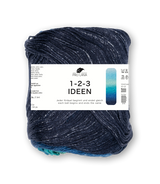 Pro Lana 1-2-3 Ideen 278441.0030 TUERKIS/DUNKELBLAU 100 gr