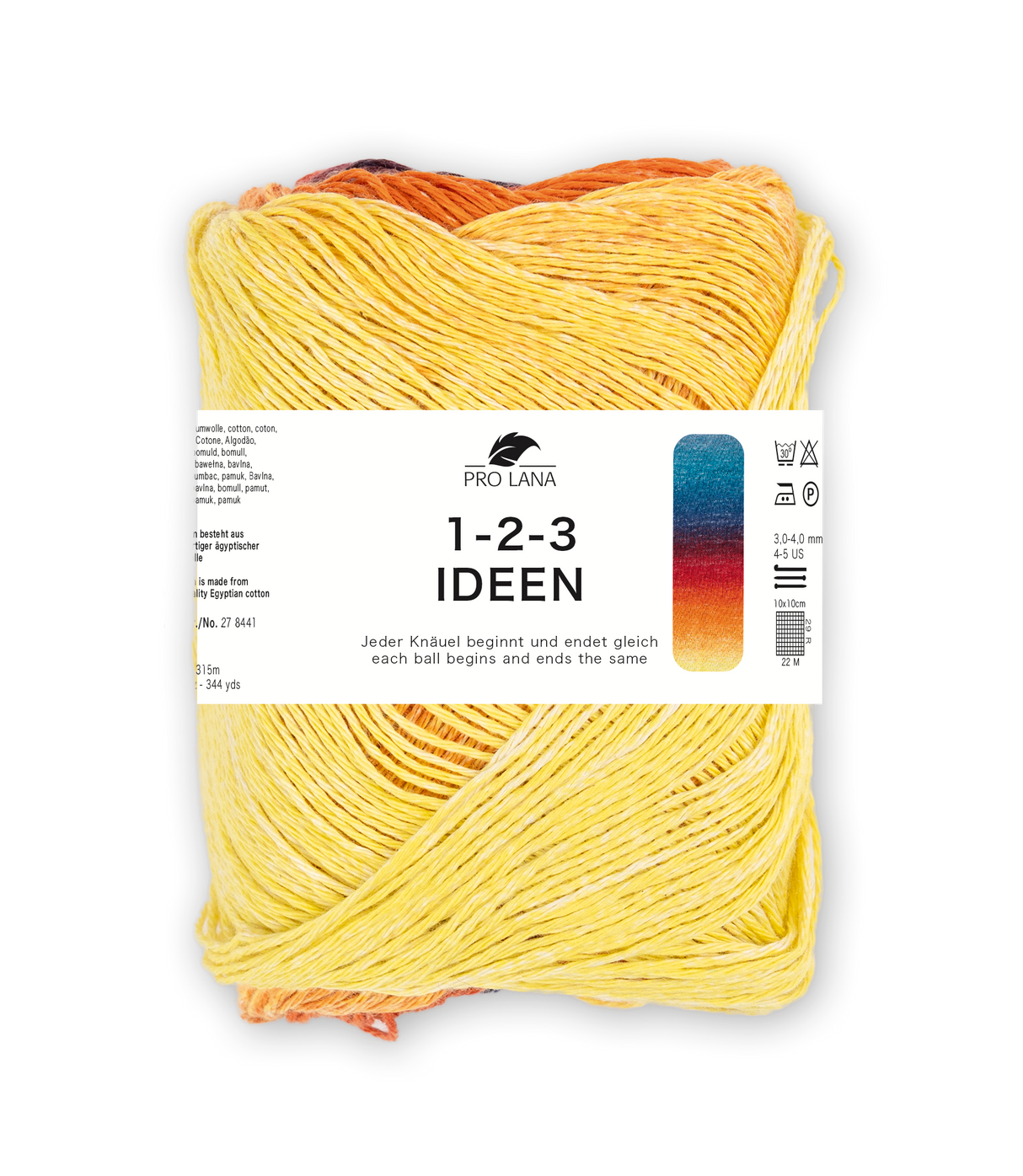 Pro Lana 1-2-3 Ideen 278441.0037 PETROL/ORANGE/GELB 100 gr