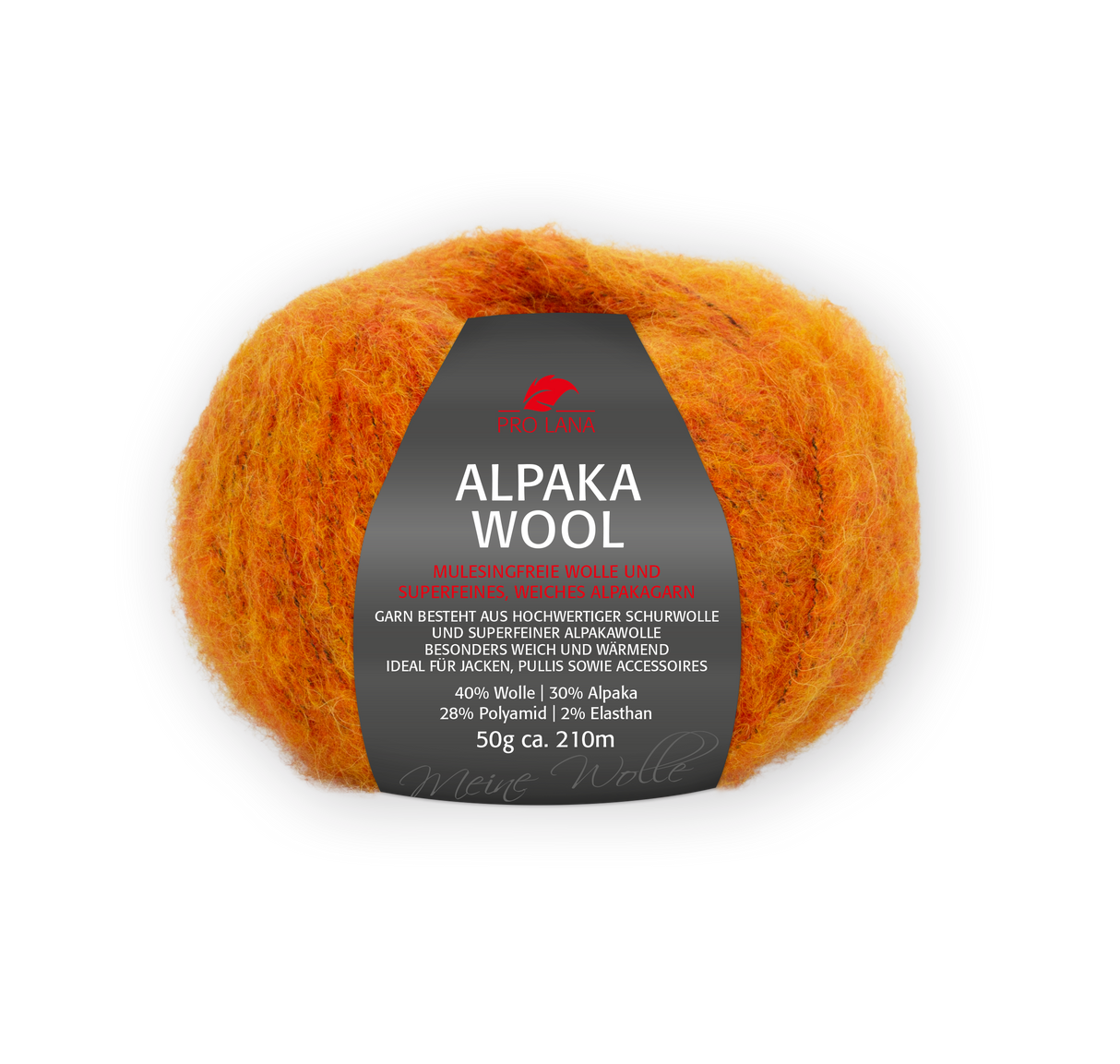 Pro Lana Alpaka Wool 278568.0024 ORANGE MELIERT 50 gr