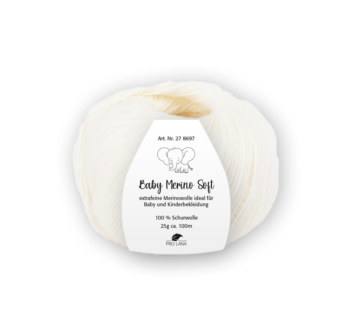 Pro Lana Baby Merino Soft 278697.0001 WEISS 25 gr