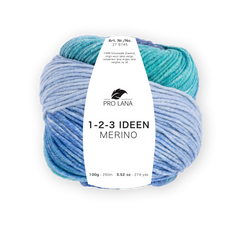 Pro Lana 1-2-3 Ideen Merino 278745.0010 SMARAGD/BLAU/MARINE 100 gr