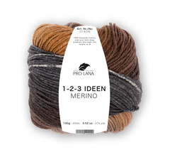 Pro Lana 1-2-3 Ideen Merino 278745.0012 BRAUN/GRAU/BEIGE 100 gr