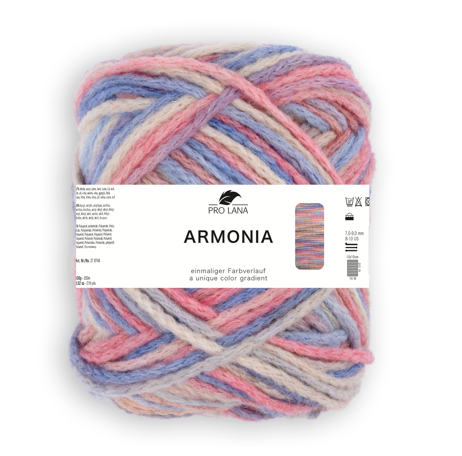 Pro Lana Armonia 278748.0080 BLAU/BRAUN/ROT/BEIGE 100 gr