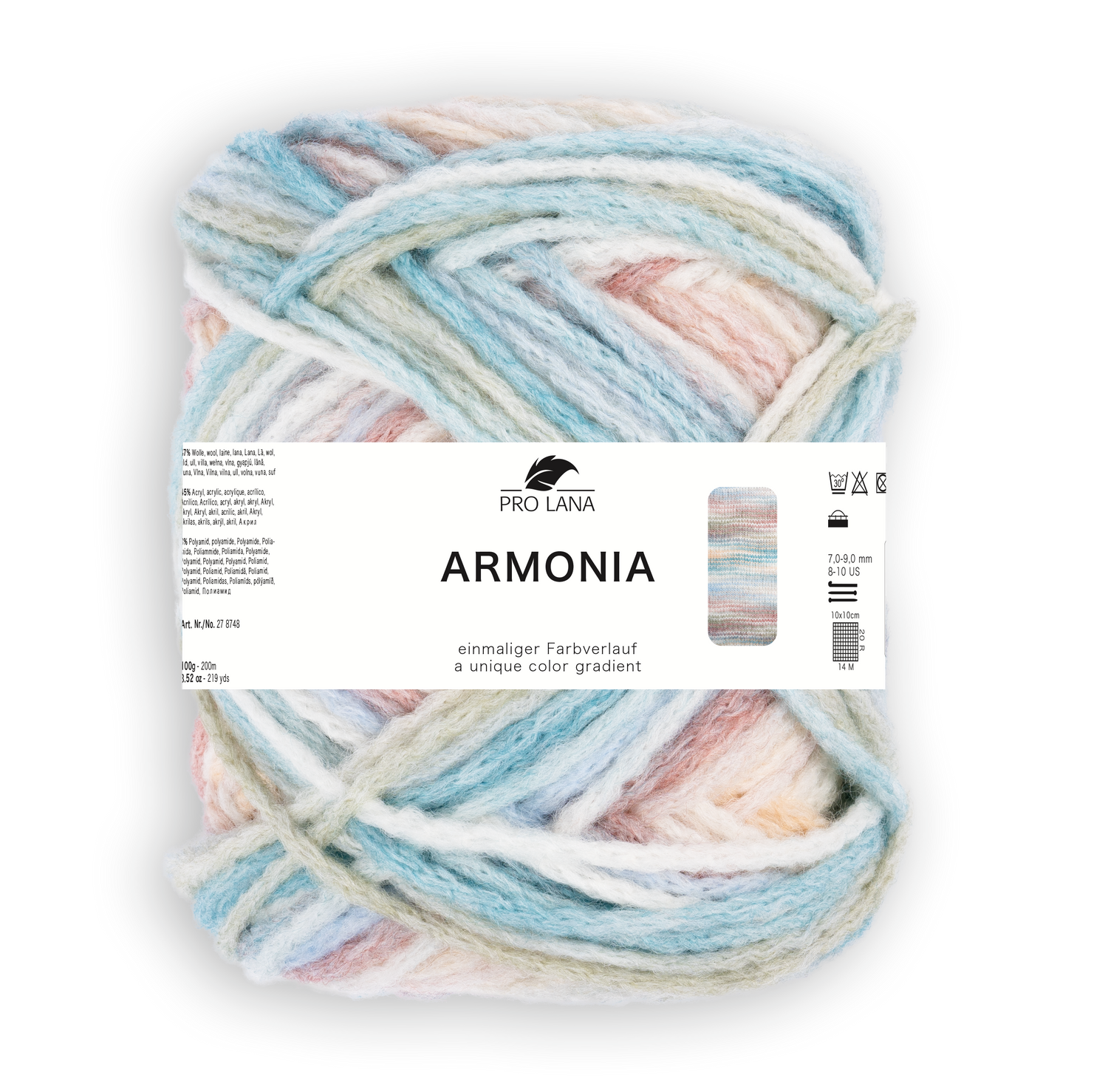 Pro Lana Armonia 278748.0082 NATUR/BLAU/GRUEN/ROT 100 gr