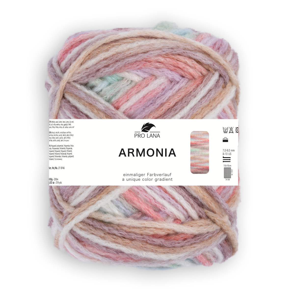 Pro Lana Armonia 278748.0086 NATUR/ROT/BLAU 100 gr
