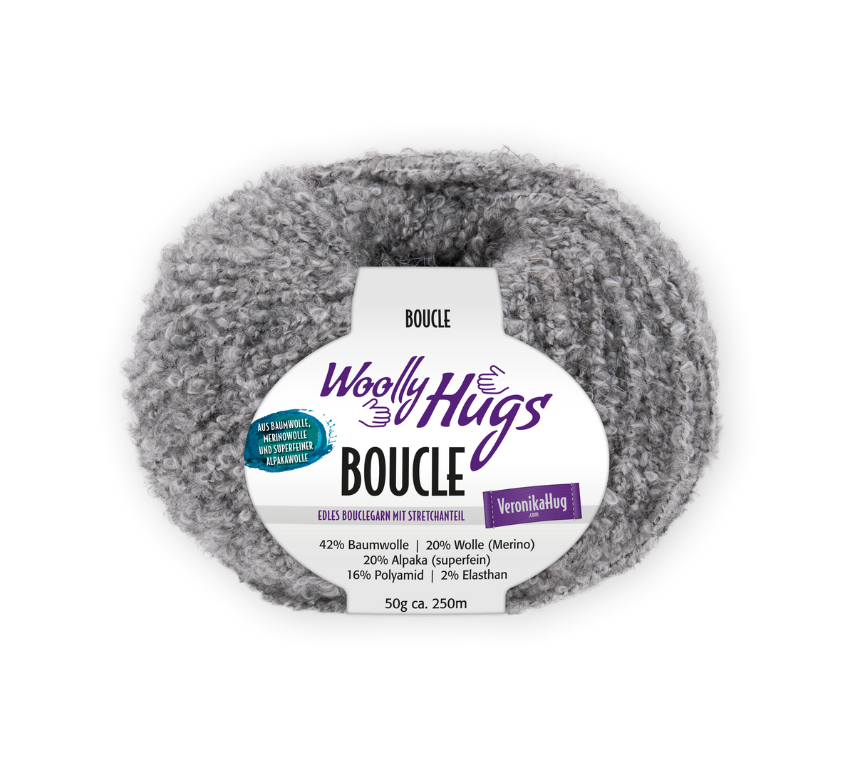 Woolly Hugs Boucle 278757.0095 GRAU 50 g