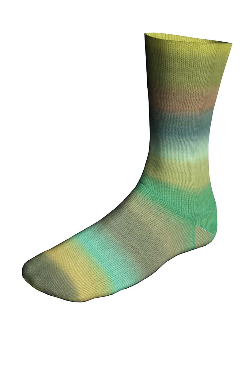 Lang Twinn Soxx Merino 4-fach 648.0554 OLIVE/TUERKIS/BLAU 100 gr