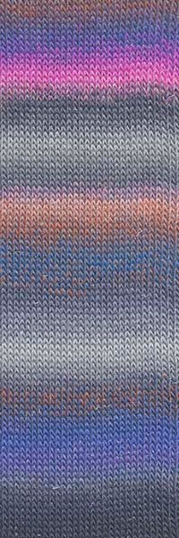 Lang Mille Colori Socks&Lace Luxe 859.0218 VIOLETT/GRAU/ZYKLAME 100 gr