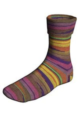 Lang Super Soxx Color 4-Fach  901.0538 BRAUN/DUNKELGELB/FUCHSIA/VIOLETT 100 gr