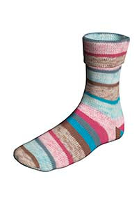 Lang Super Soxx Color 4-Fach  901.0589 ROSA/BRAUN/BLAU 100 gr