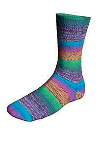 Lang Twinn Soxx 4-Fach 909.0584 MINT/VIOLETTE/BLAU/ORANGE 100 gr.