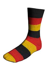 Lang Twinn Soxx 4-Fach 909.0596 DEUTSCHLAND/SCHWARZ/ROT/GOLD 100 gr.