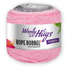 Woolly Hugs Rope Bobbel 278858.0107 GRAU/ROSA 250 gr