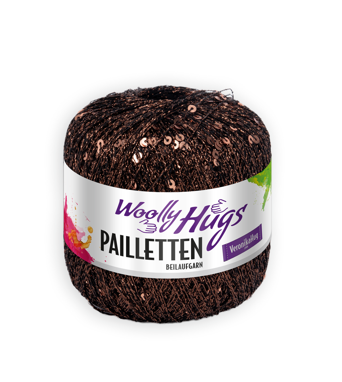Woolly Hugs Pailletten 278766.307 DUNKELBRAUN / KUPFER PAILLETTEN